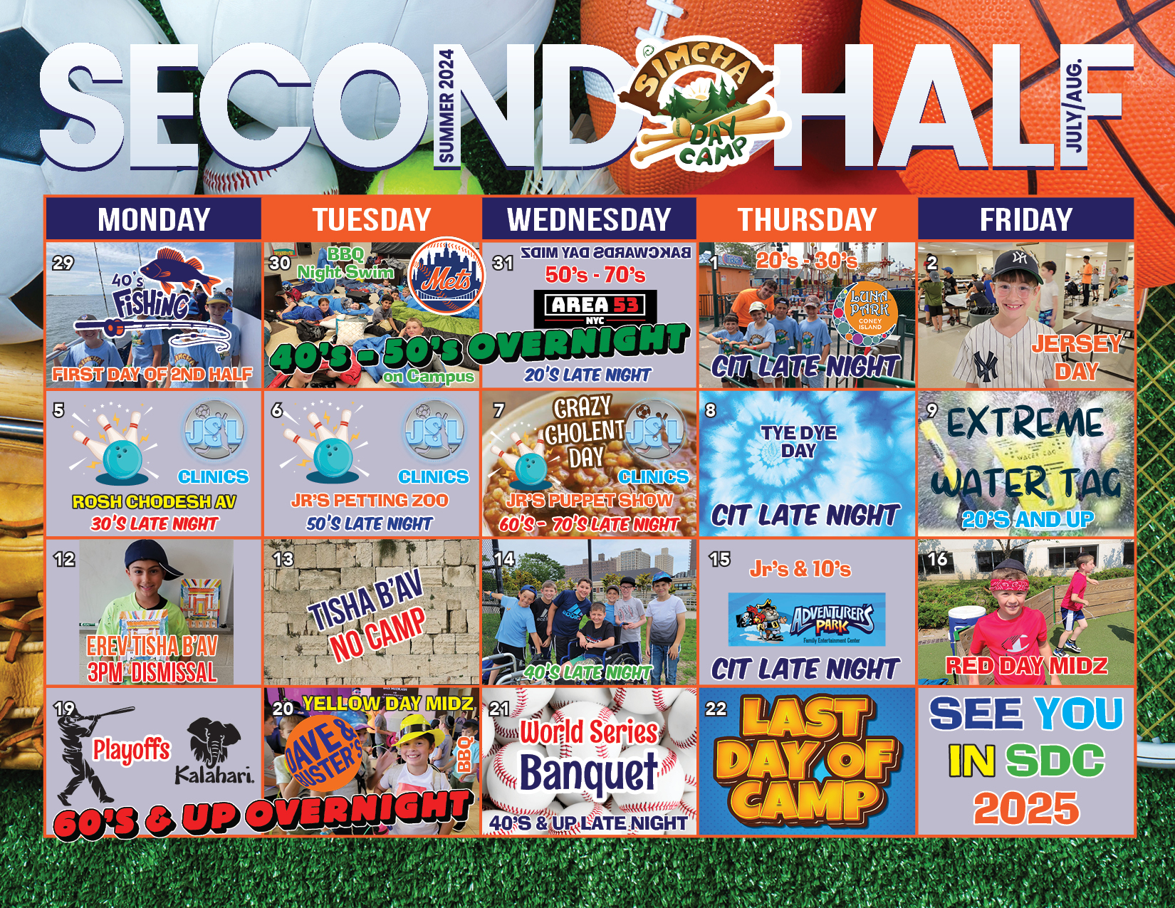 SDC Calendar 2024 Second Half