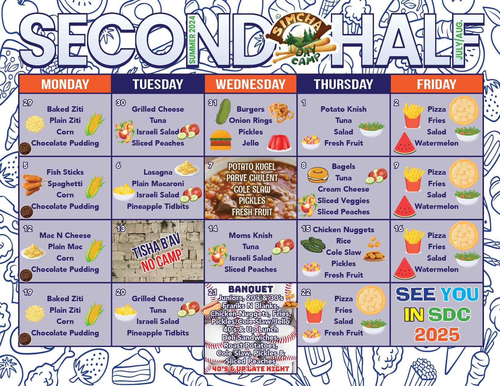 SDC Menu 2024 Second Half