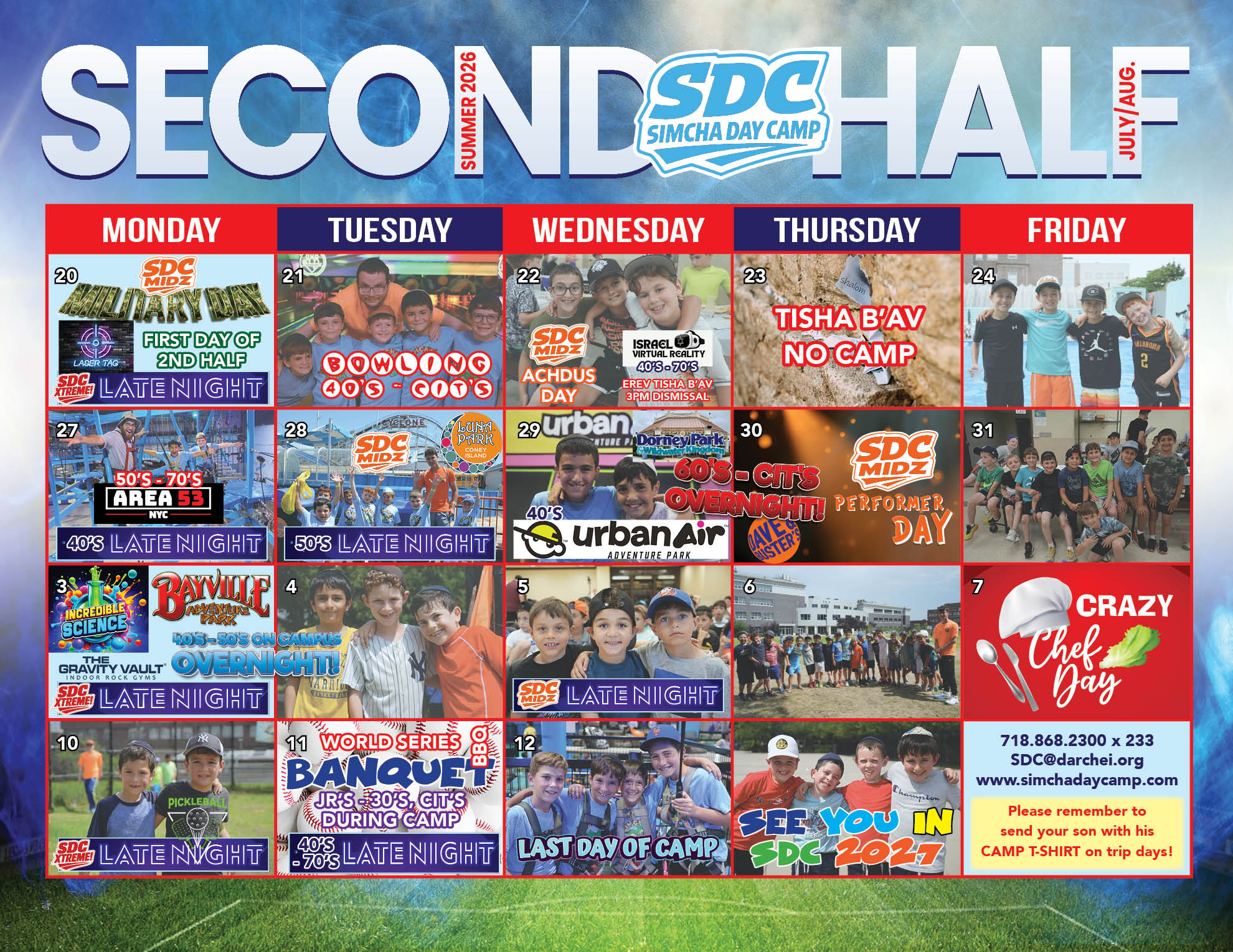 SDC Calendar 2026 Second Half